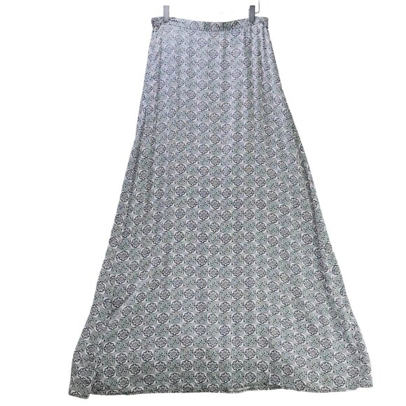 MINKPINK Women's Boho Maxi Skirt Geometric Floral Print Black & White Size M - Picture 7 of 13